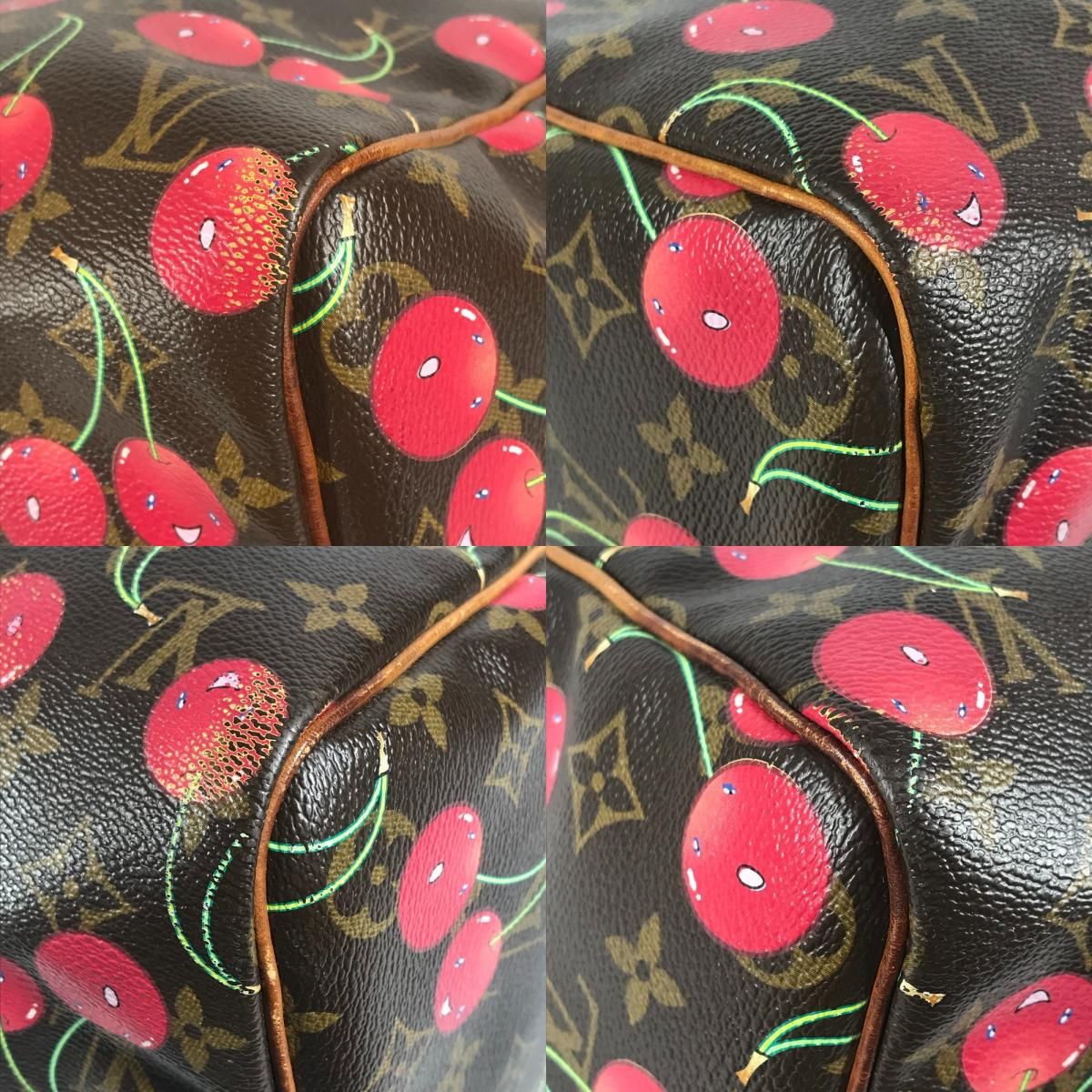 Louis Vuitton Boston Bag Keepall 45 Monogram Cherry Canvas — view 7