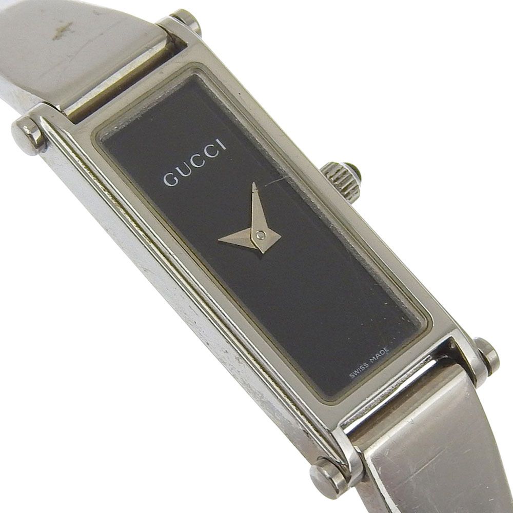 Gucci Stainless Steel Quartz Analog Display Black Dial Watch — view 3