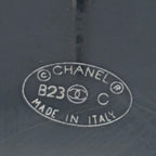 Chanel Earrings CC Logo Gold Black Round — view 6