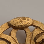 Chanel Earrings CC Logo Gold Fringe Swing Single Ear — view 6