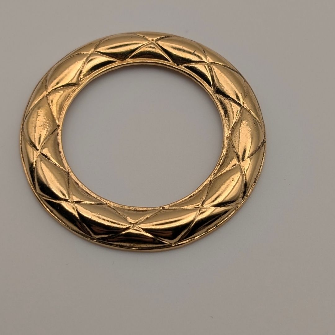 Chanel Earrings CC Logo Round Gold Vintage — view 5