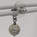 Chanel Earrings CC Logo Silver Mirror Ball Rhinestone — view 3