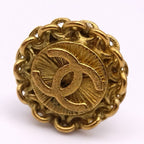 Chanel Earrings CC Logo Twist Gold Vintage — view 2