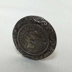 Chanel Mademoiselle Earrings Gunmetal Circle Vintage — view 5