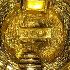 Chanel Lion Earrings Gold Rhinestone Circle — view 6