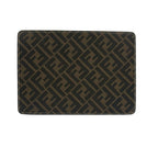 Fendi Clutch Zucca Brown Leather Silver — view 2