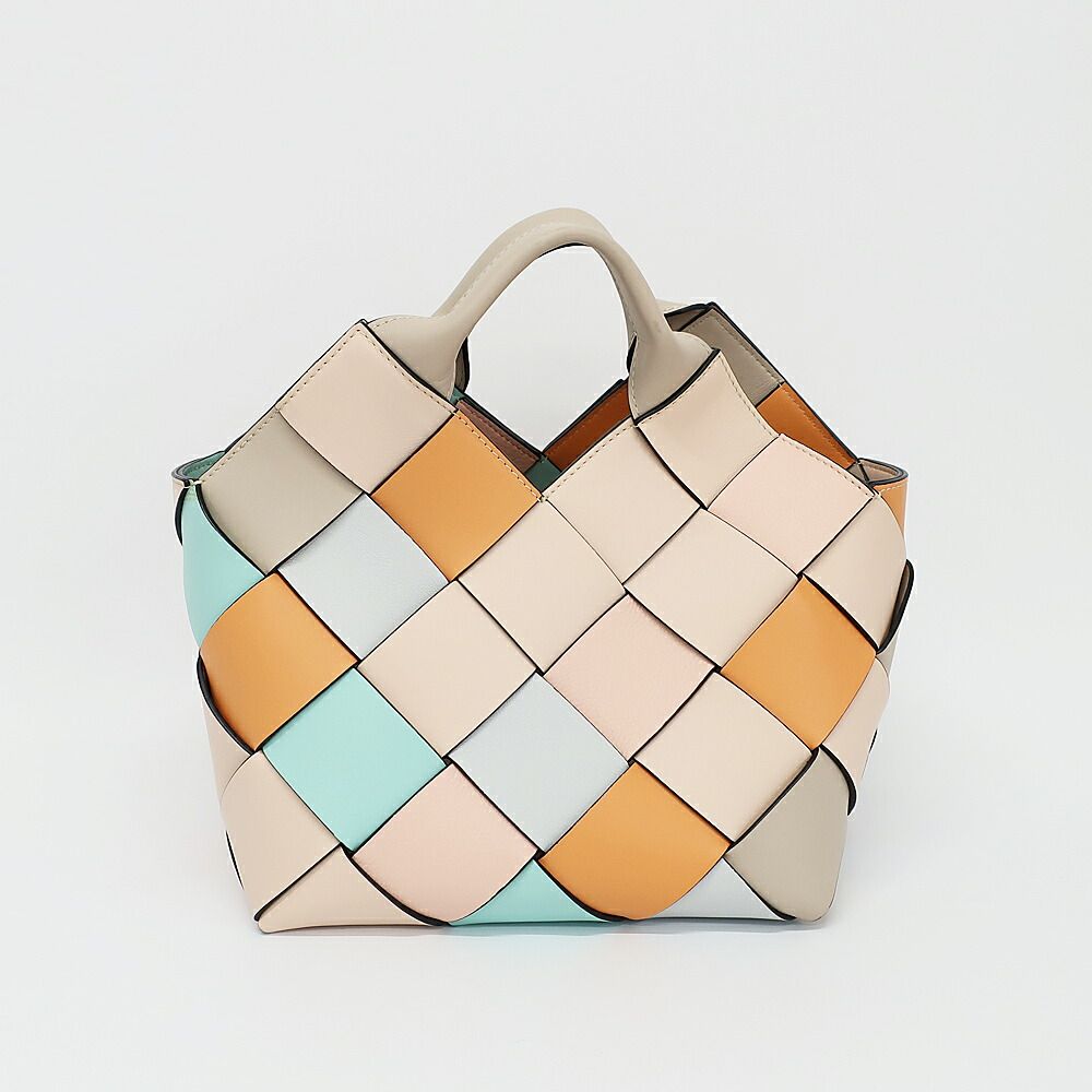 Loewe Woven Basket 2-Way Shoulder Bag Multicolor Gold — view 2