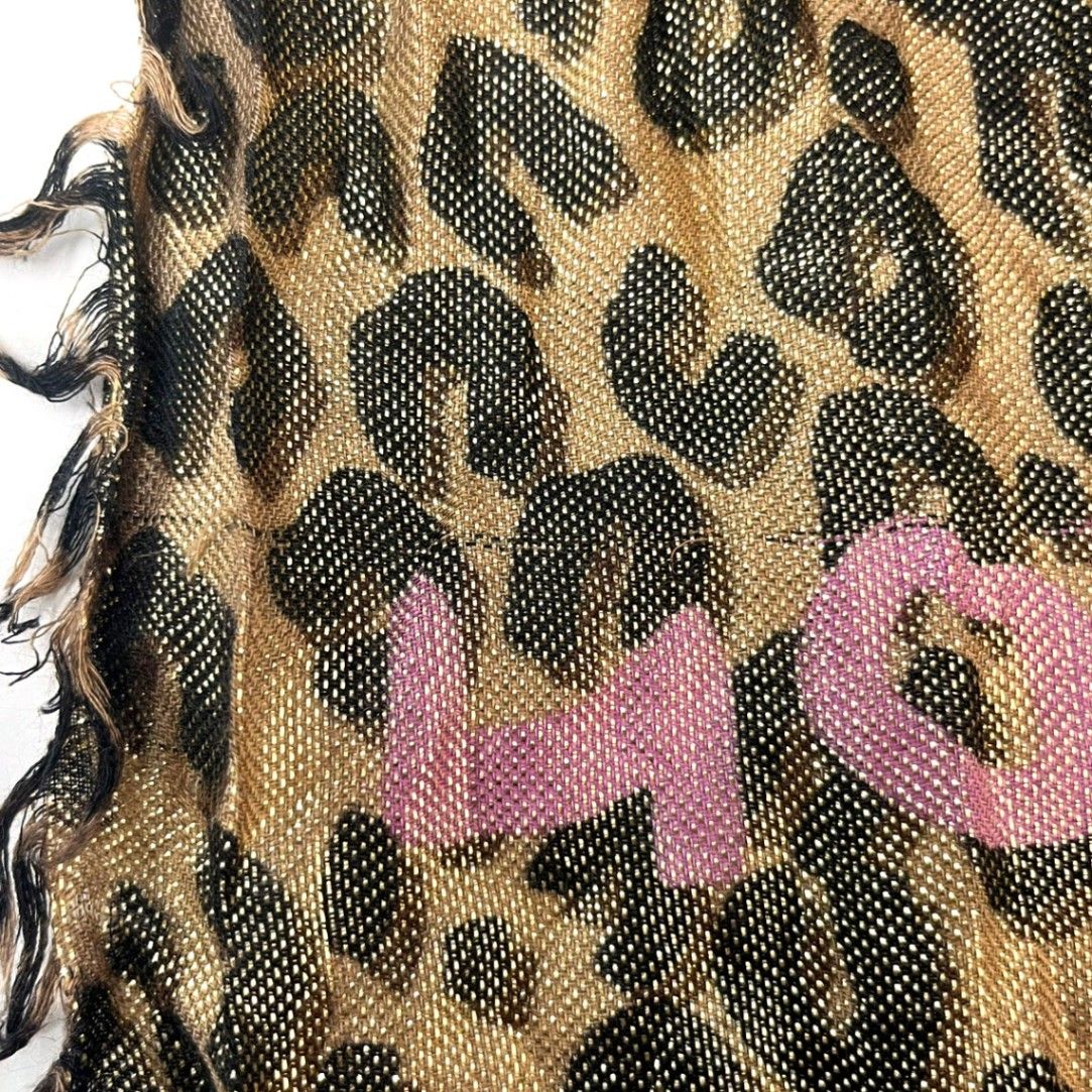 Louis Vuitton Etole Leopard Disco Gold Glitter Shawl Brown — view 4