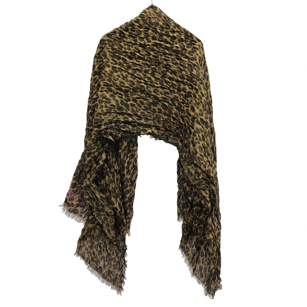 Louis Vuitton Etole Leopard Disco Gold Glitter Shawl Brown — view 2