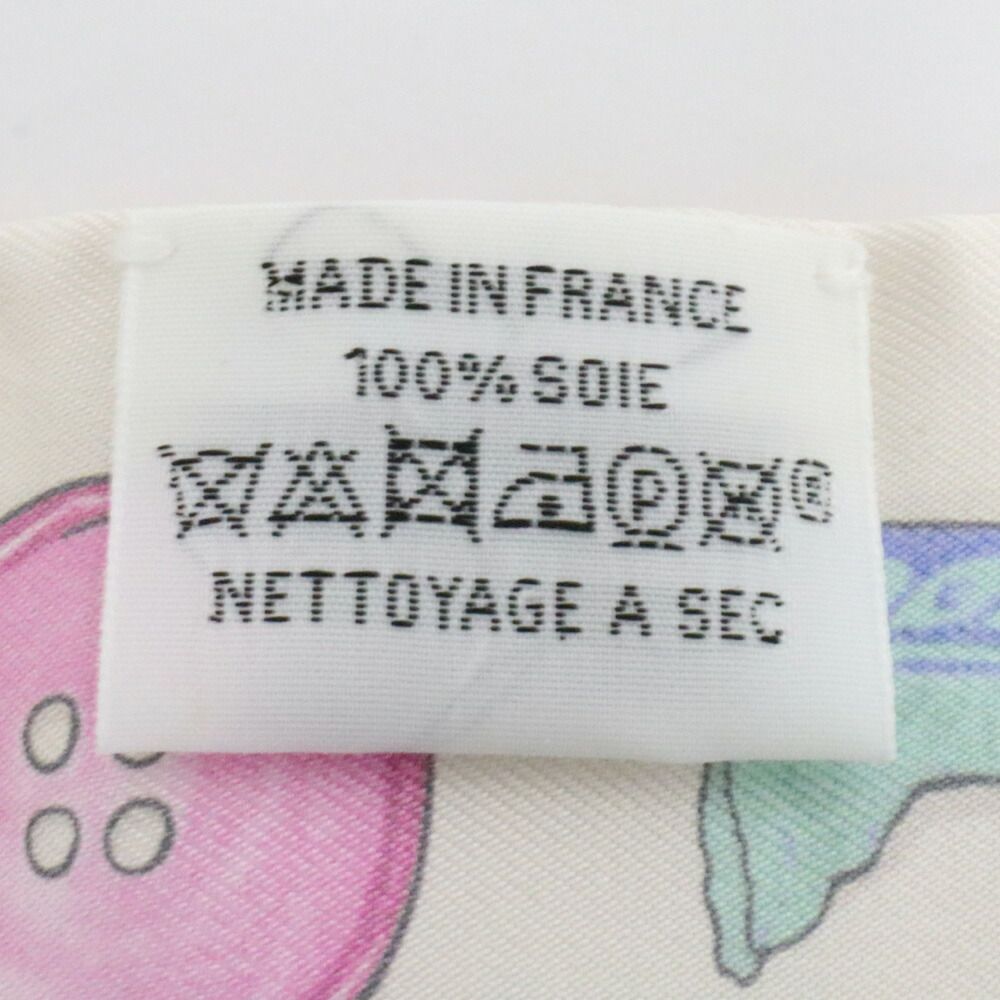 Hermes Twill in the Pocket Pink Multicolor Silk Scarf — view 5