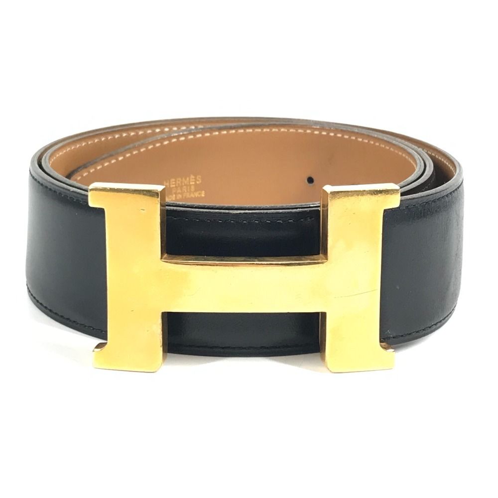 Hermes Belt Hhardware Big Logo Constance Leather Black — view 2