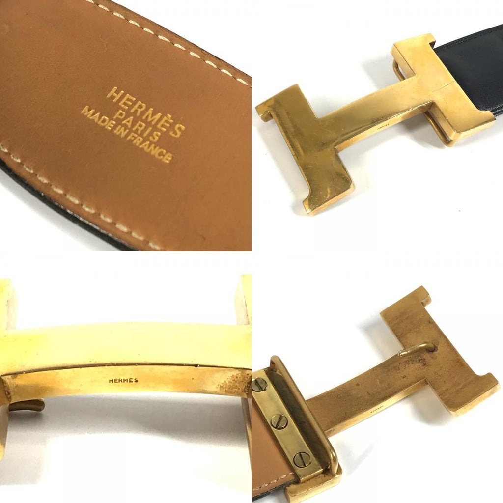 Hermes Belt Hhardware Big Logo Constance Leather Black — view 8