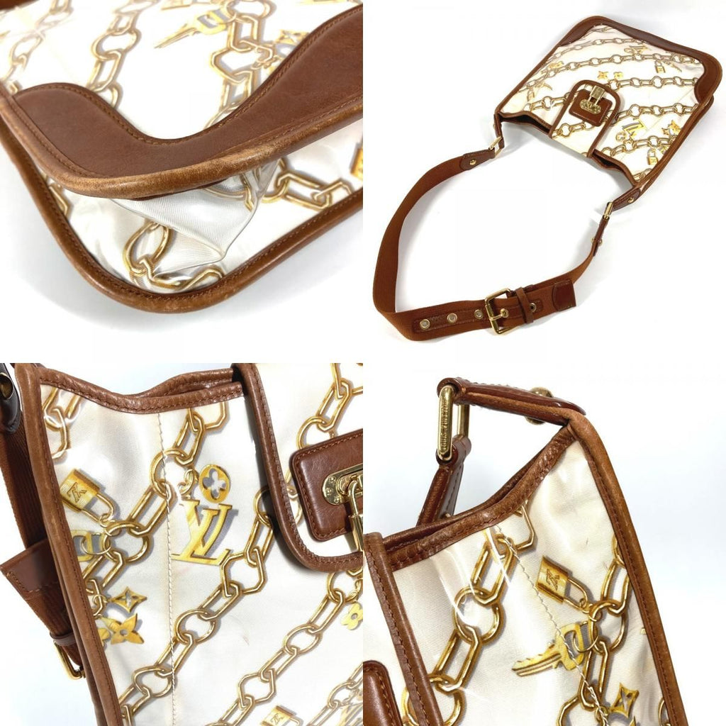 Louis Vuitton Shoulder Bag Musette Vinyl Leather White — view 7