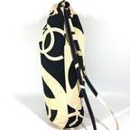 Chanel Shoulder Bag CC Logo Drawstring Cotton White — view 4