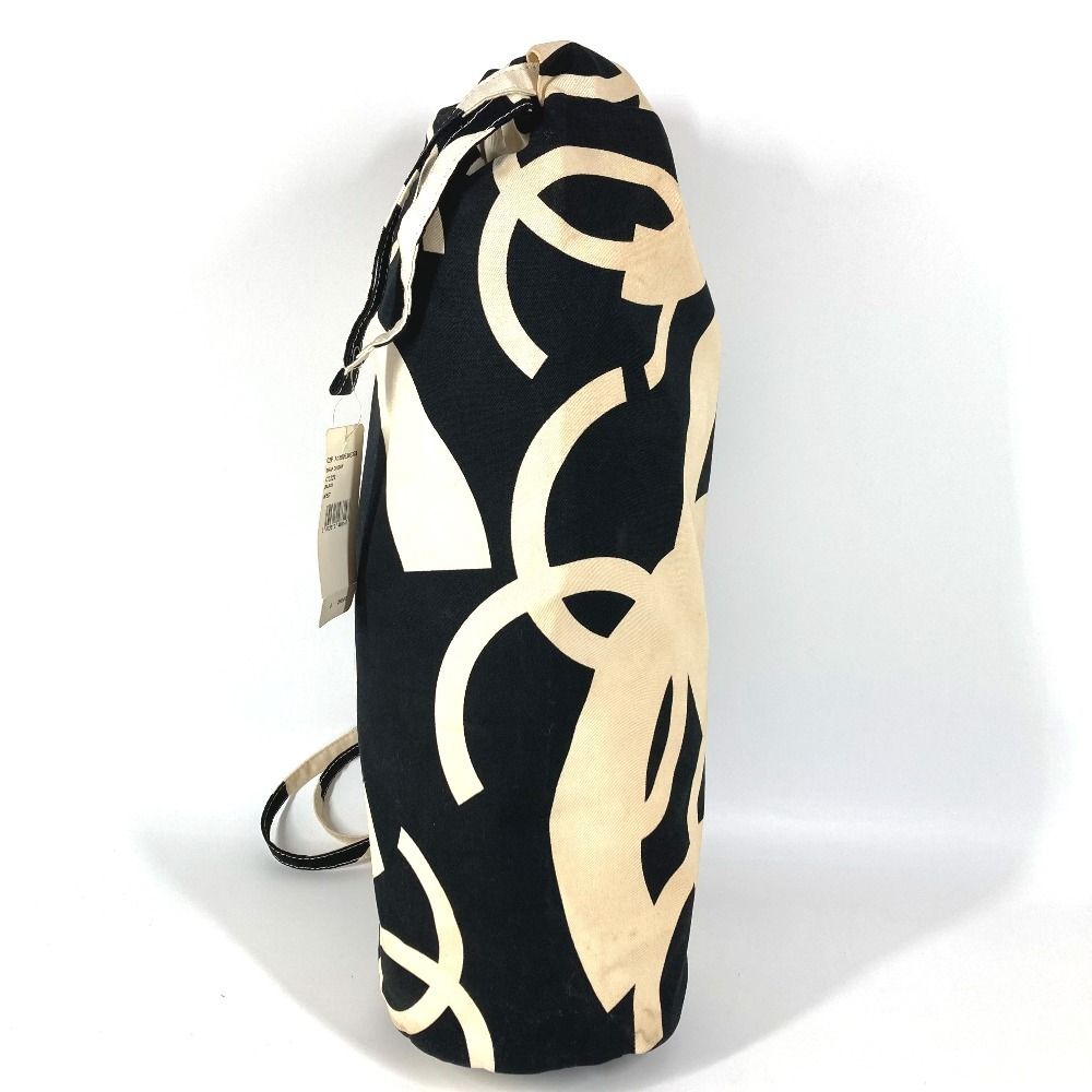Chanel Shoulder Bag CC Logo Drawstring Cotton White — view 3
