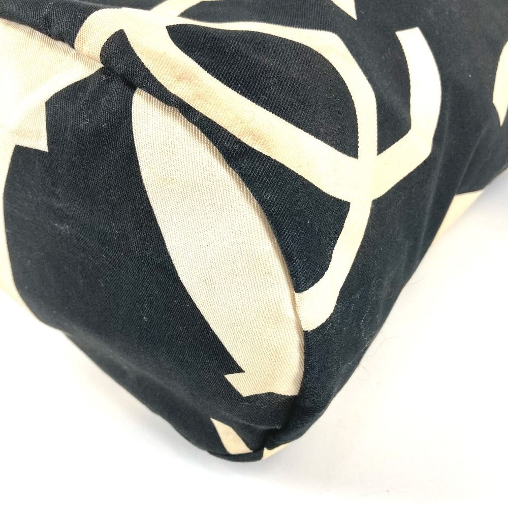 Chanel Shoulder Bag CC Logo Drawstring Cotton White — view 6