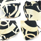 Chanel Shoulder Bag CC Logo Drawstring Cotton White — view 7