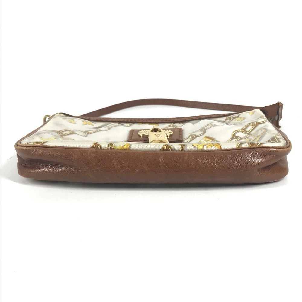 Louis Vuitton Shoulder Bag Pochette Vinyl Leather White — view 5