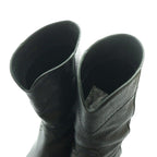 Chanel Leather Middle Boots Short CC Logo 35C Black SS OS — view 4
