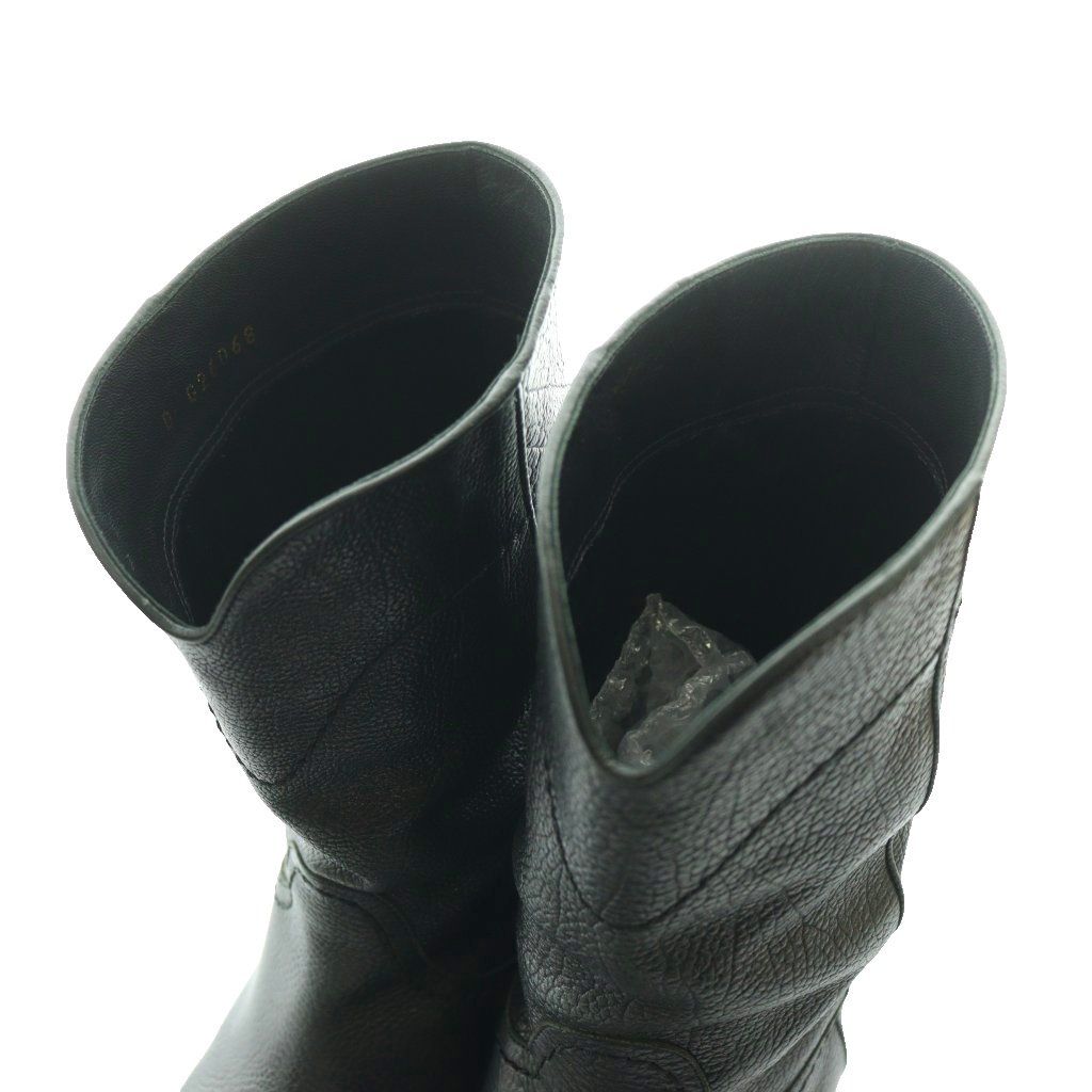 Chanel Leather Middle Boots Short CC Logo 35C Black SS OS — view 4