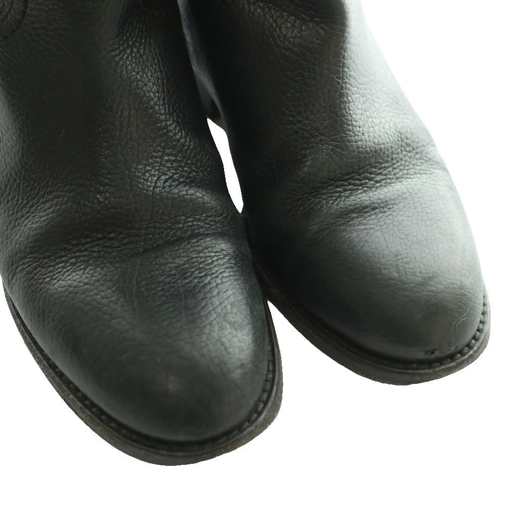 Chanel Leather Middle Boots Short CC Logo 35C Black SS OS — view 3