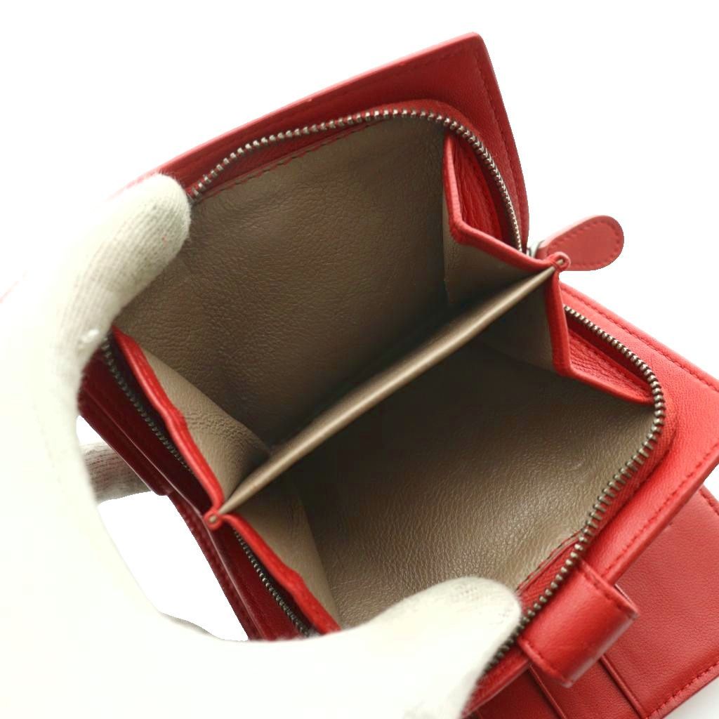 Bottega Veneta Intrecciato Bifold Wallet Red SS OS — view 7