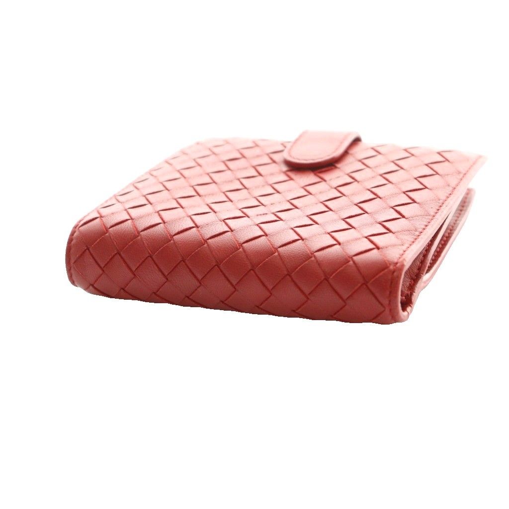 Bottega Veneta Intrecciato Bifold Wallet Red SS OS — view 4
