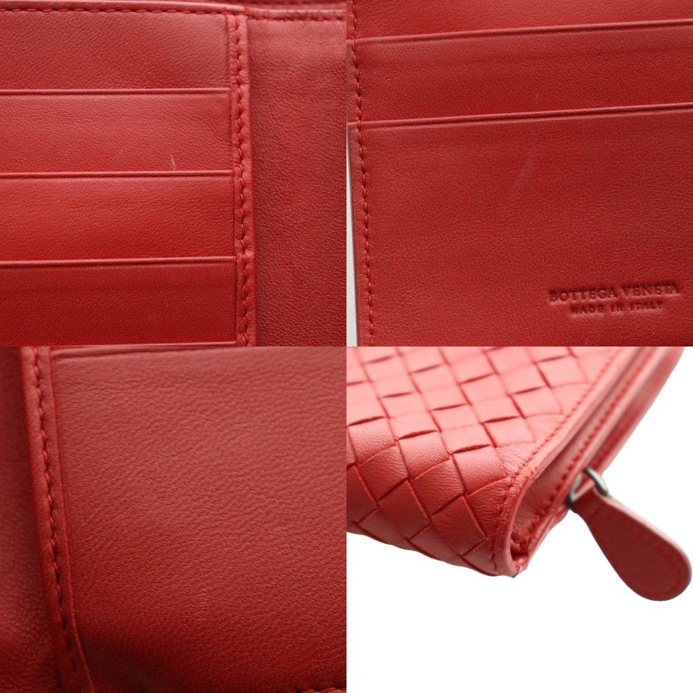 Bottega Veneta Intrecciato Bifold Wallet Red SS OS — view 9