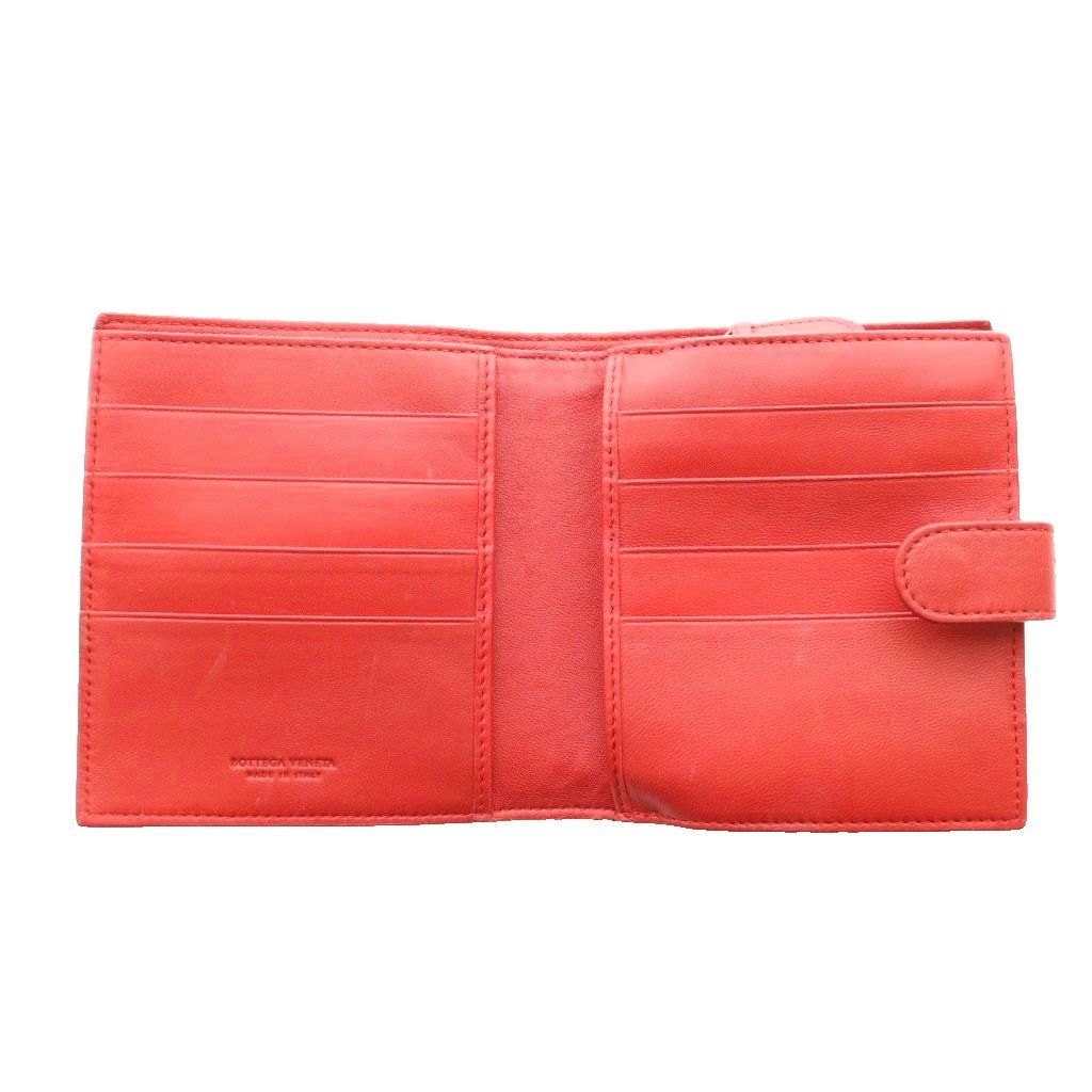Bottega Veneta Intrecciato Bifold Wallet Red SS OS — view 5
