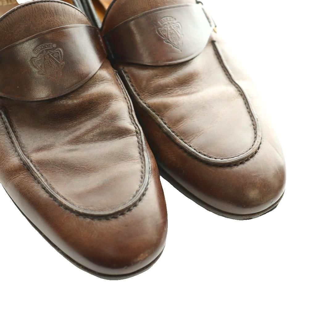 Gucci Vintage Leather Loafers Brown SS OS — view 3