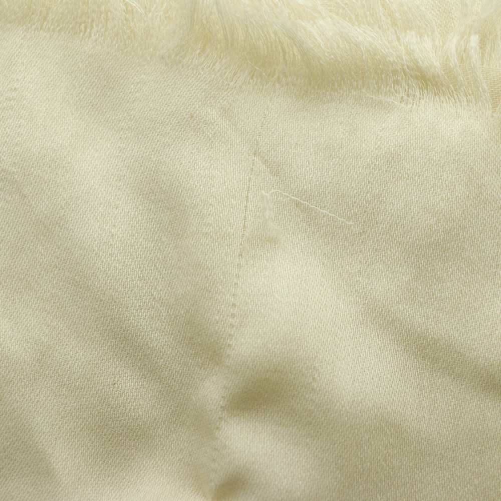 Gucci Wool Silk GG Pattern Shawl Scarf Ivory SS OS — view 7