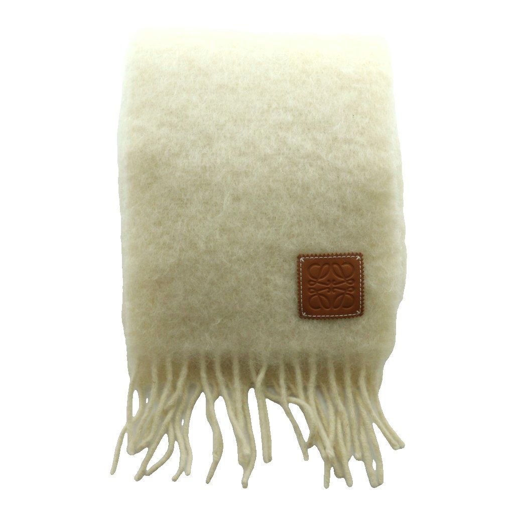 Loewe Anagram Mohair Scarf Shawl Ivory SS OS — view 2