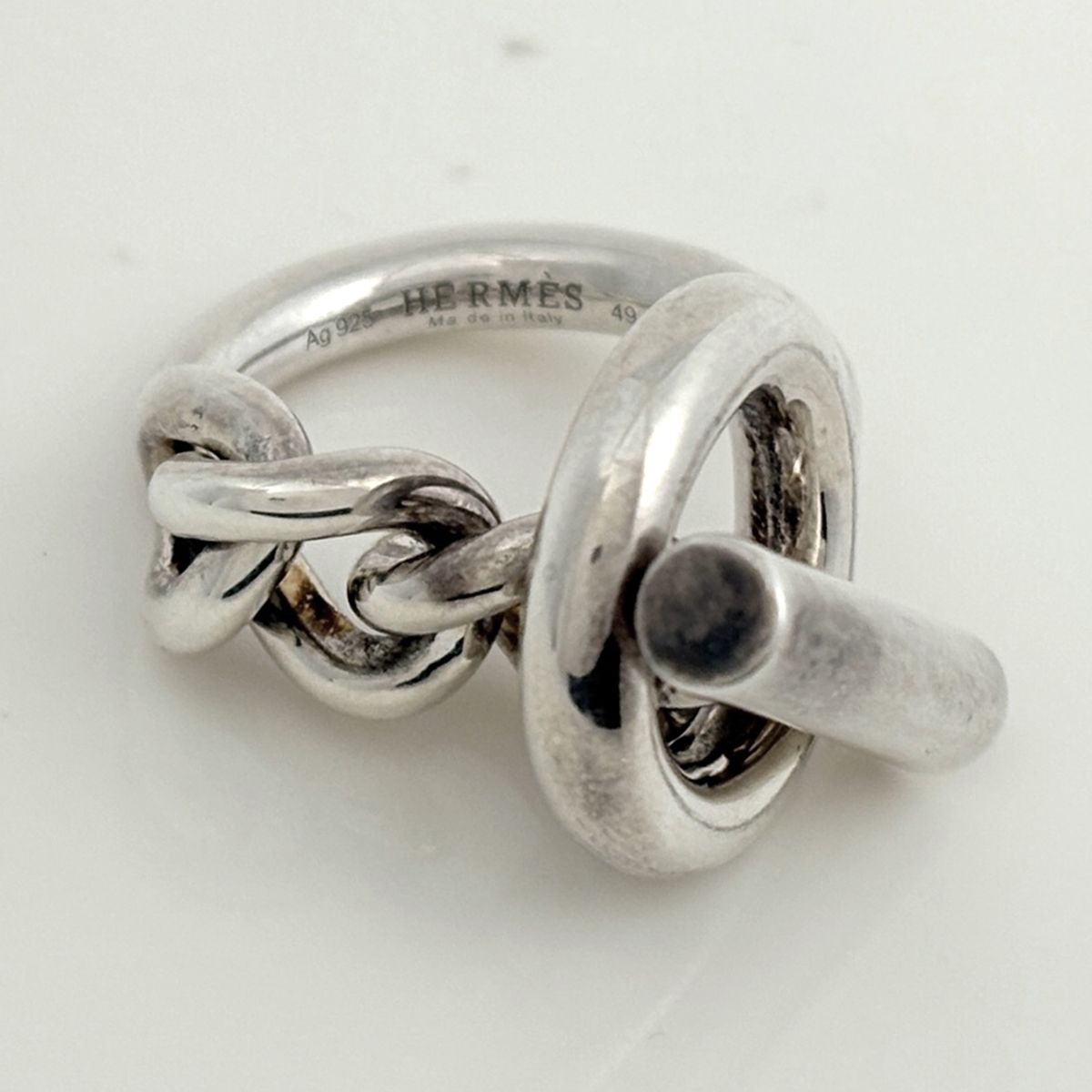 Hermes Croisette Ring MM Silver — view 2