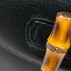 Gucci Bamboo Handbag Vintage Leather Black — view 4