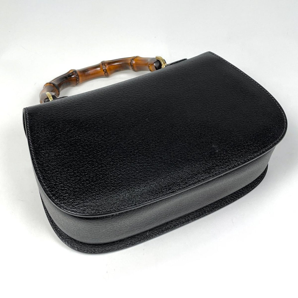 Gucci Bamboo Handbag Vintage Leather Black — view 2