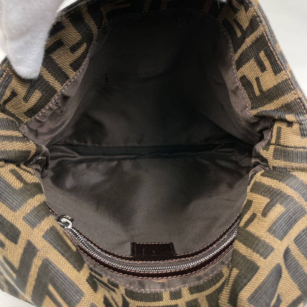 Fendi Zucca Pattern Shoulder Bag Canvas Brown — view 9