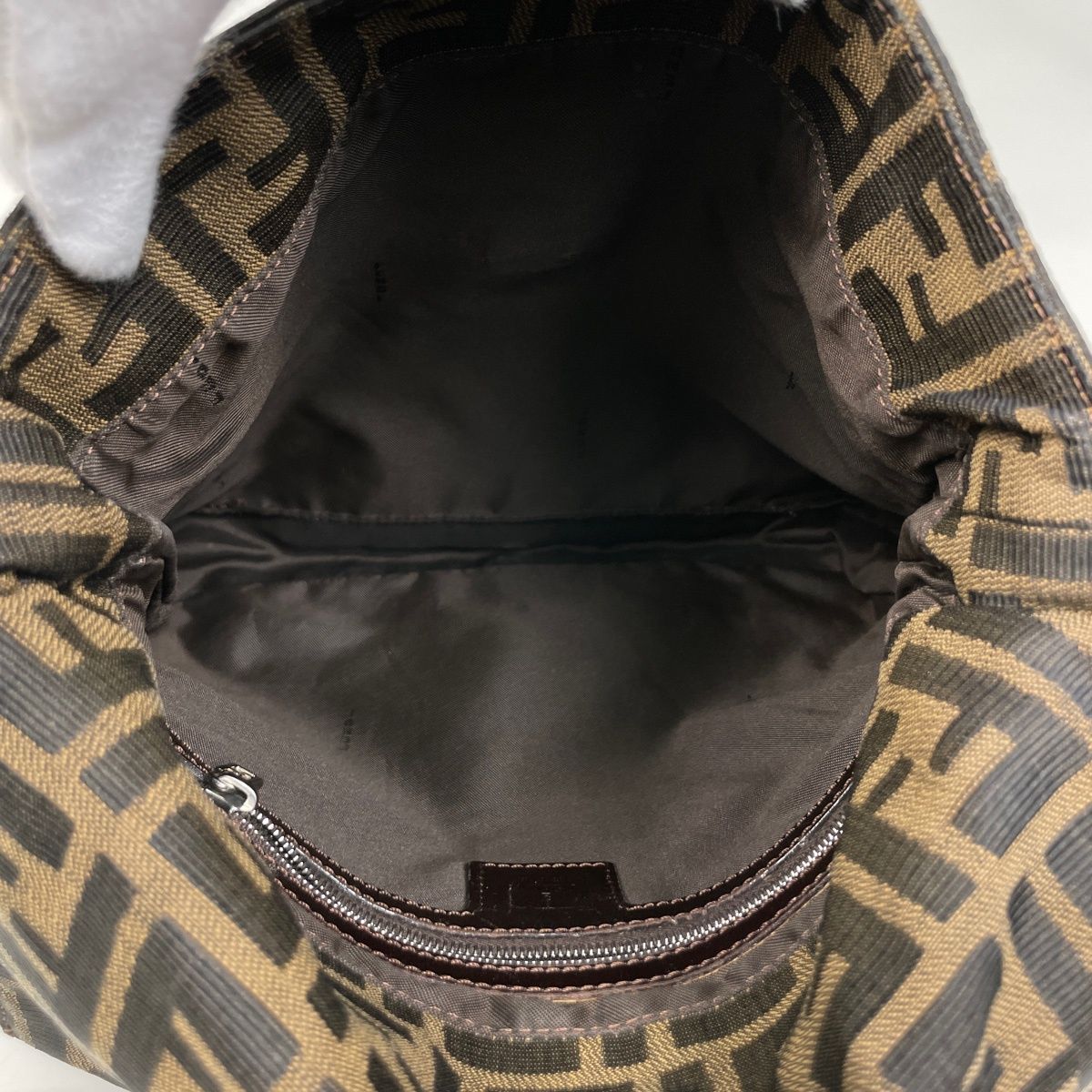 Fendi Zucca Pattern Shoulder Bag Canvas Brown — view 9