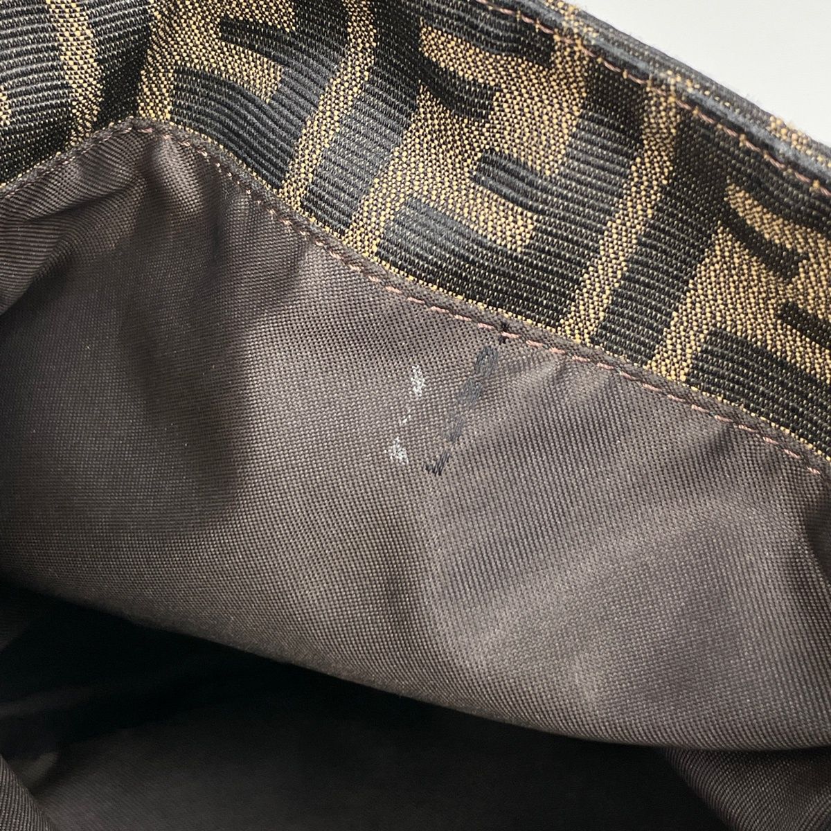 Fendi Zucca Pattern Shoulder Bag Canvas Brown — view 7