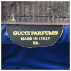 Gucci Vintage Sherry Line Navy Red GG Supreme Canvas Leather Clutch — view 4