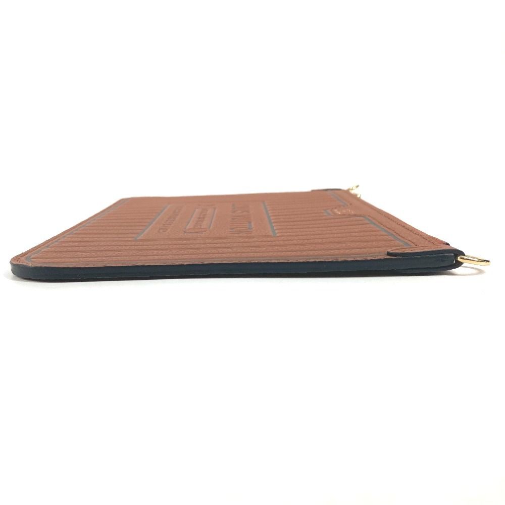 Louis Vuitton Pouch Neverfull Inside Out MM Leather Tan Brown — view 3