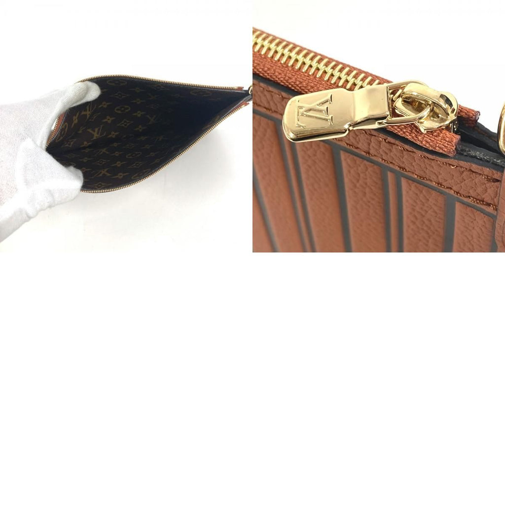 Louis Vuitton Pouch Neverfull Inside Out MM Leather Tan Brown — view 9