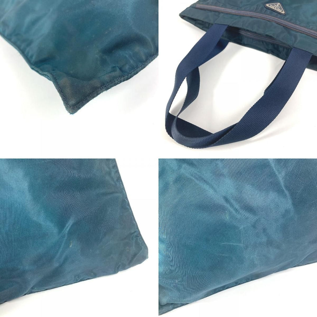 Prada Shoulder Bag Triangle Logo Nylon Blue — view 7