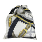 Hermes Handbag Tiash Furoshiki PM Silk White — view 2