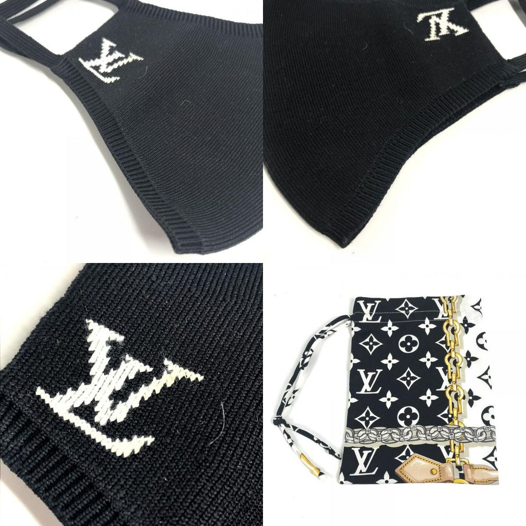 Louis Vuitton Mask Maille Nylon Black Pouch — view 8