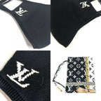 Louis Vuitton Mask Maille Nylon Black Pouch — view 8