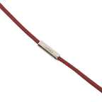 Hermes Necklace Tatta Sole Tatouage GM Rouge Grena Silver — view 5