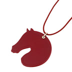 Hermes Necklace Tatta Sole Tatouage GM Rouge Grena Silver — view 3