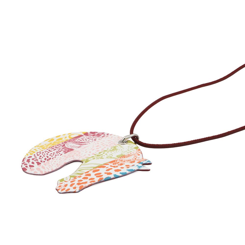 Hermes Necklace Tatta Sole Tatouage GM Rouge Grena Silver — view 2