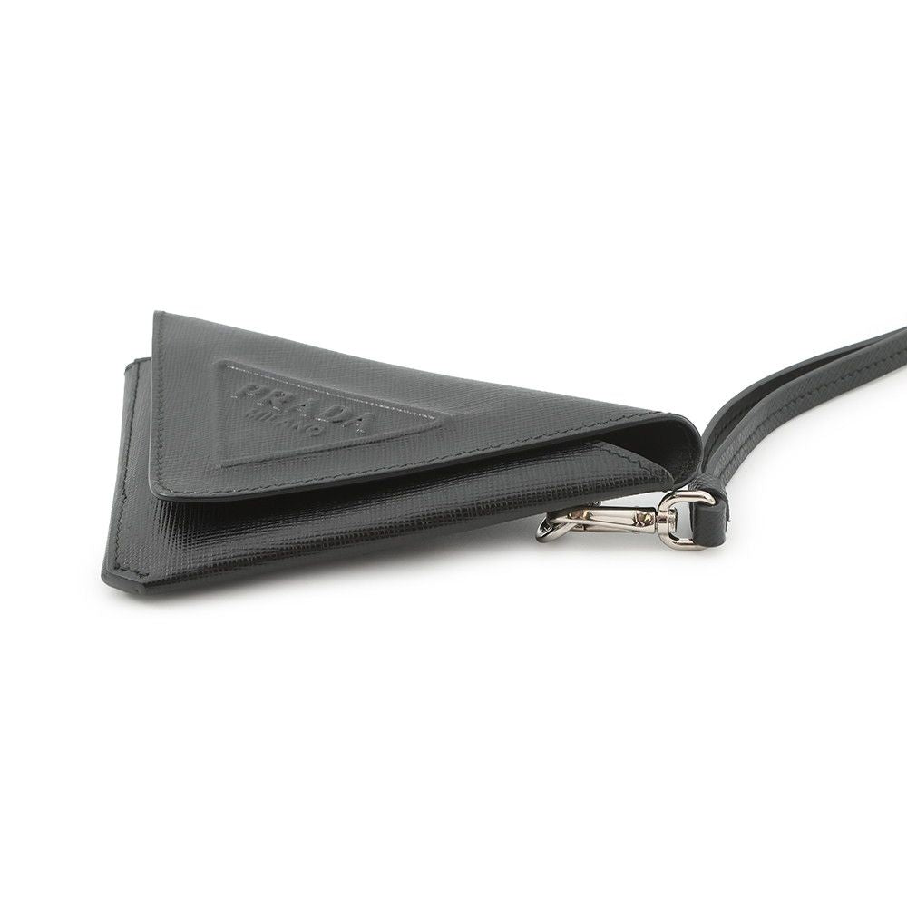 Prada Pouch Triangle Saffiano Leather Black — view 2