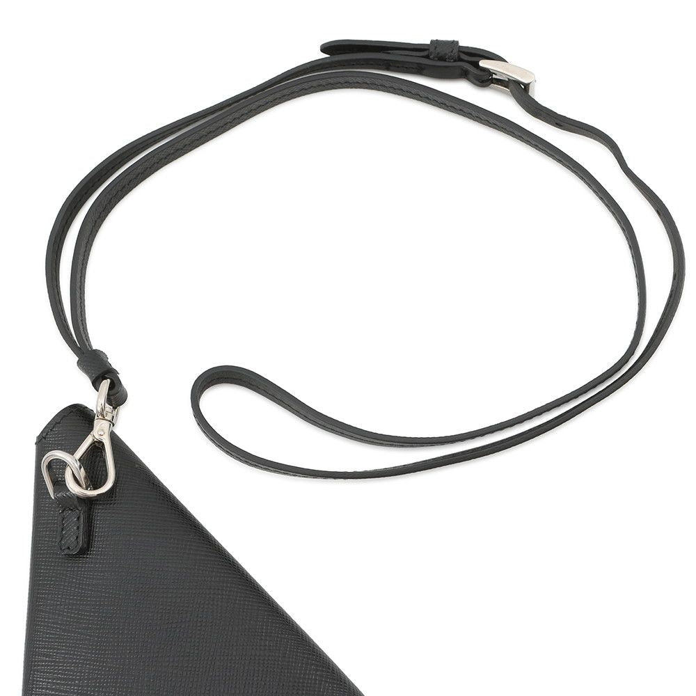 Prada Pouch Triangle Saffiano Leather Black — view 4